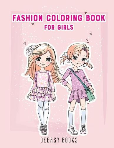 Cover image for Fashion Coloring Book For Girls