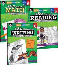 Cover image for 180 Days of Reading, Writing and Math for Sixth Grade 3-Book Set