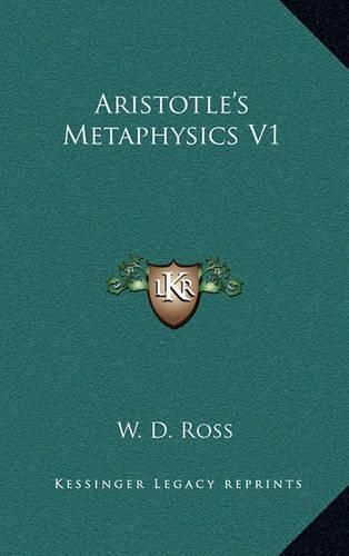 Cover image for Aristotle's Metaphysics V1