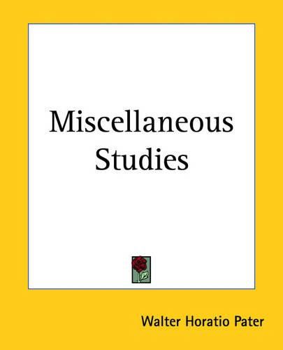 Cover image for Miscellaneous Studies