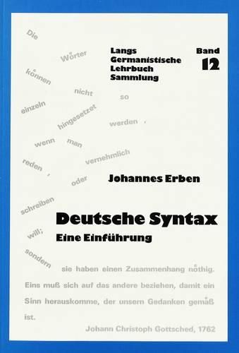 Cover image for Deutsche Syntax: Einfuehrung