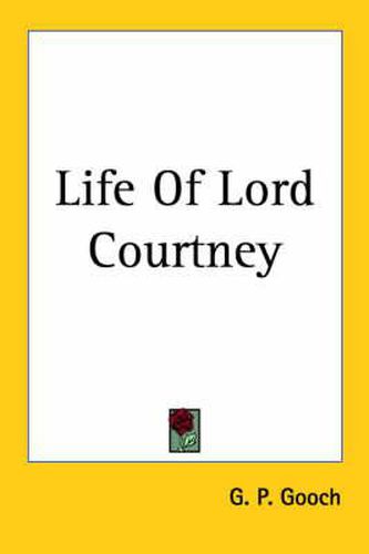 Cover image for Life Of Lord Courtney