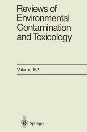 Cover image for Reviews of Environmental Contamination and Toxicology: Continuation of Residue Reviews