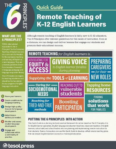 The 6 Principles (R) Quick Guide: Remote Teaching of K-12 English Learners