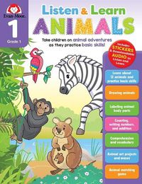 Cover image for Listen and Learn: Animals, Grade 1 Workbook