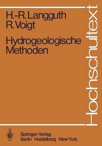 Cover image for Hydrogeologische Methoden