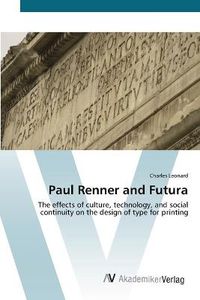 Cover image for Paul Renner and Futura