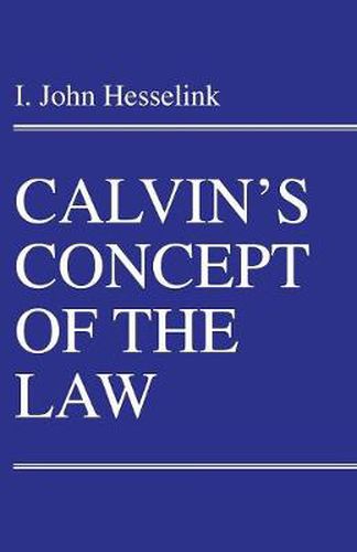 Cover image for Calvin's Concept of the Law