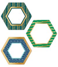 Cover image for One World Hexagons with Gold Foil Cut-Outs