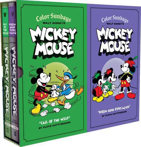 Cover image for Walt Disney's Mickey Mouse Color Sundays Gift Box Set: Call of the Wild and Robin Hood Rises Again: Vols. 1 & 2