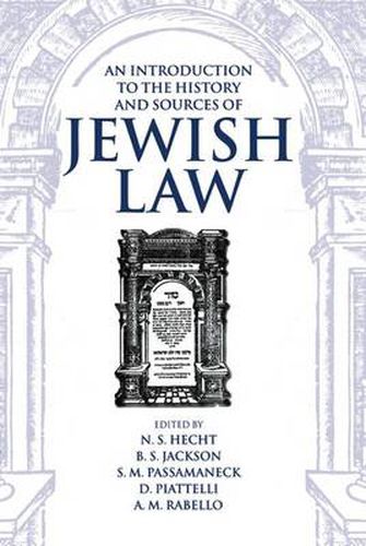 Cover image for An Introduction to the History and Sources of Jewish Law