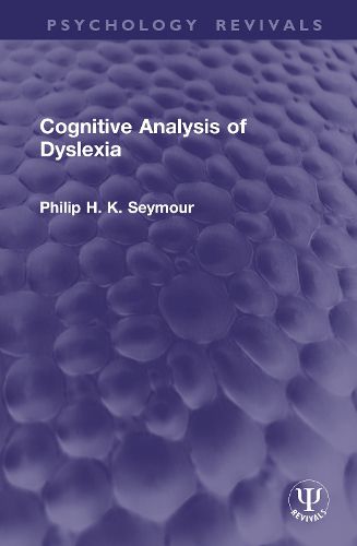 Cover image for Cognitive Analysis of Dyslexia
