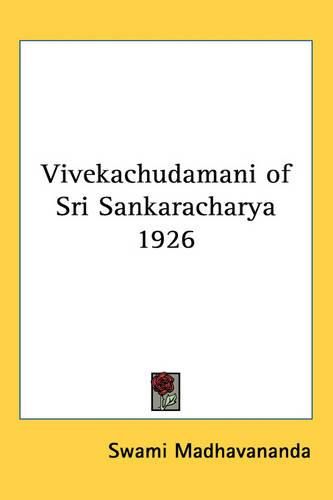Cover image for Vivekachudamani of Sri Sankaracharya 1926