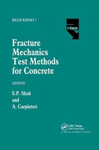 Cover image for Fracture Mechanics Test Methods For Concrete