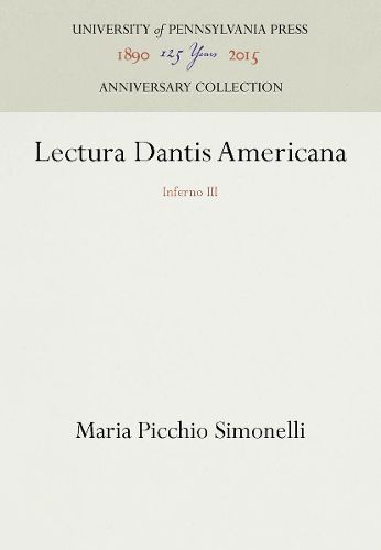 Cover image for Lectura Dantis Americana: Inferno III