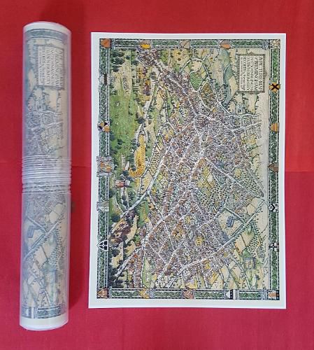 Cover image for A Birmingham 1730 Picture Map - Old Map Supplied Rolled in a Clear Two Part Screw Presentation Tube -- Print Size 45cm x 32cm