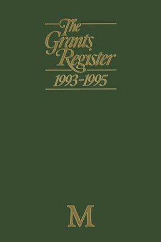 Cover image for The Grants Register 1993-1995