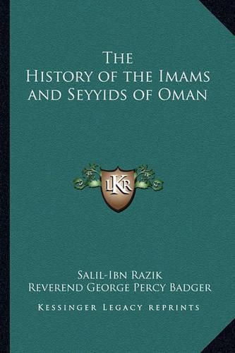 Cover image for The History of the Imams and Seyyids of Oman