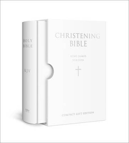 HOLY BIBLE: King James Version (KJV) White Compact Christening Edition