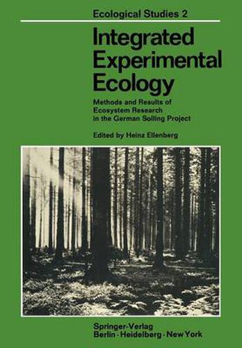 Cover image for Integrated Experimental Ecology: Methods and Results of Ecosystem Research in the German Solling Project