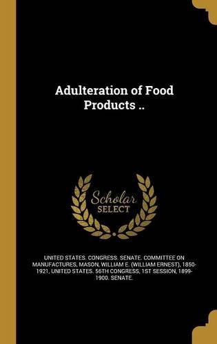 Cover image for Adulteration of Food Products ..