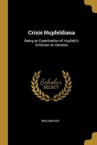 Cover image for Crisis Hupfeldiana