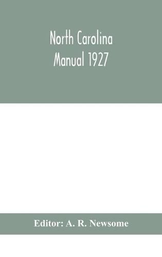 Cover image for North Carolina manual 1927