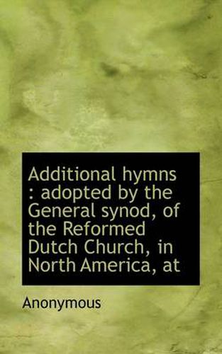 Cover image for Additional Hymns