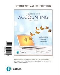 Cover image for Horngren's Accounting, Student Value Edition Plus Mylab Accounting with Pearson Etext -- Access Card Package