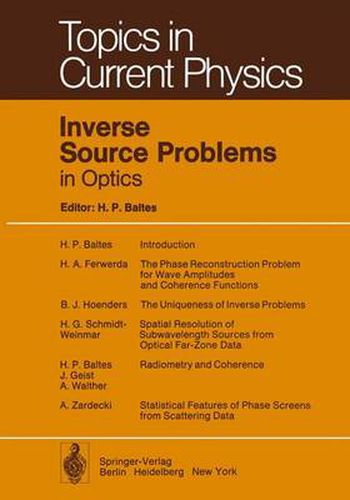 Cover image for Inverse Source Problems in Optics