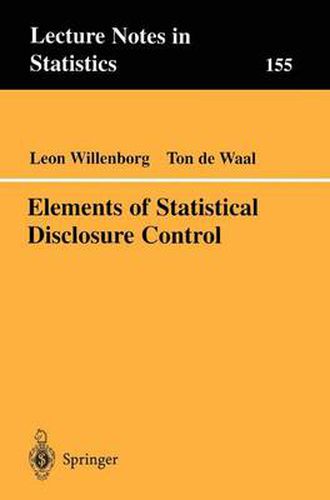 Cover image for Elements of Statistical Disclosure Control