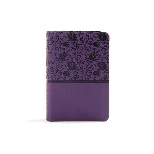 Cover image for KJV Large Print Compact Reference Bible, Purple LeatherTouch