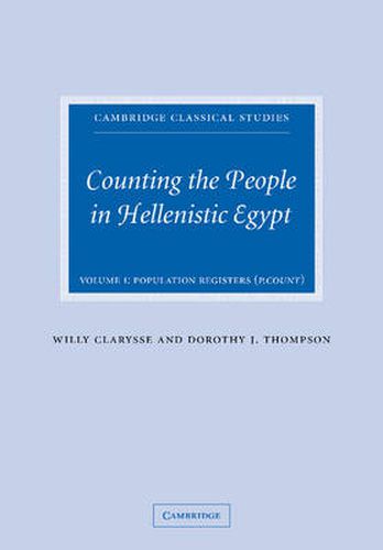 Cover image for Counting the People in Hellenistic Egypt 2 Volume Paperback Set