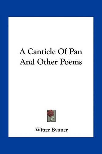 Cover image for A Canticle of Pan and Other Poems