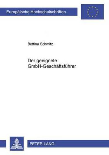 Cover image for Der Geeignete Gmbh-Geschaeftsfuehrer