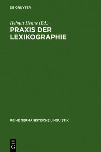 Cover image for Praxis der Lexikographie