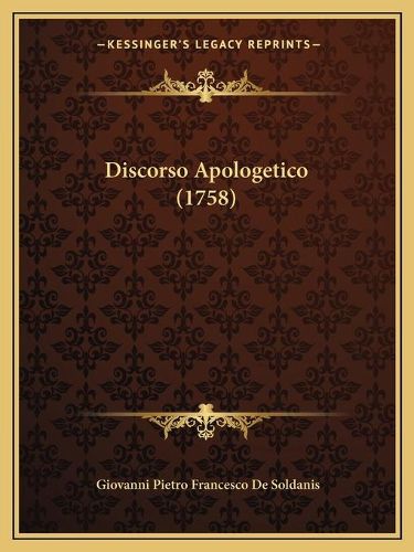 Cover image for Discorso Apologetico (1758)