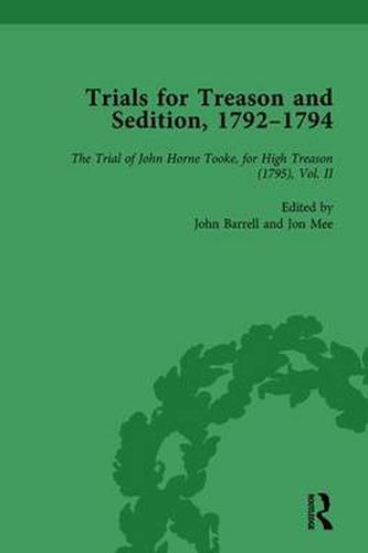 Cover image for Trials for Treason and Sedition, 1792-1794, Part II vol 7