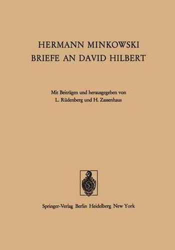 Hermann Minkowski Briefe an David Hilbert