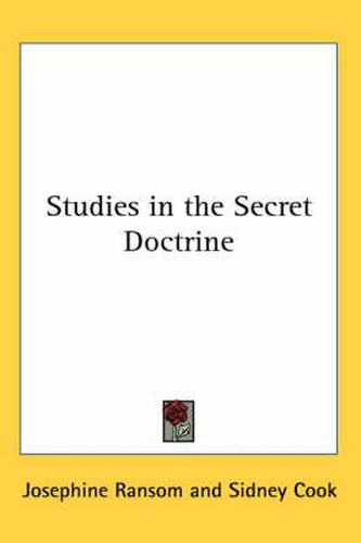 Cover image for Studies in the Secret Doctrine