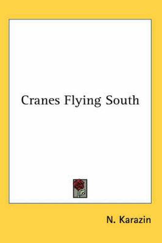 Cover image for Cranes Flying South