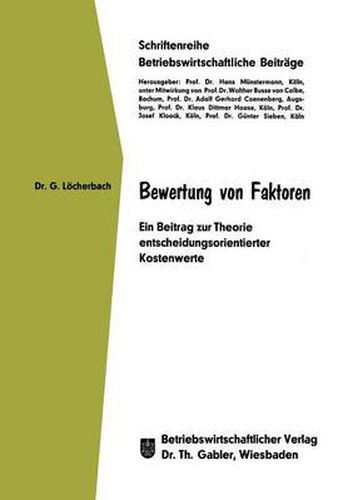 Cover image for Bewertung von Faktoren