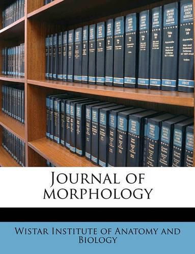 Cover image for Journal of Morphology