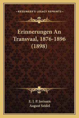 Cover image for Erinnerungen an Transvaal, 1876-1896 (1898)