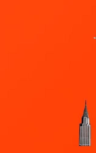 NYC Chrysler building bright orange grid style page notepad $ir Michael limited edition