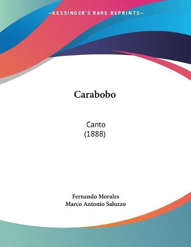 Cover image for Carabobo: Canto (1888)