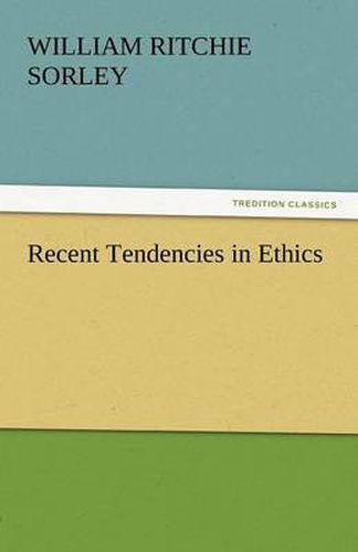 Cover image for Recent Tendencies in Ethics