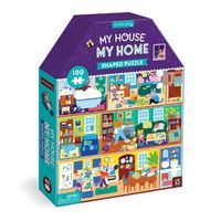 Cover image for My House, My Home 100 Piece House-Shaped Puzzle