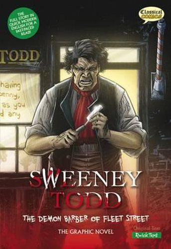 Cover image for Sweeney Todd the Graphic Novel Quick Text: The Demon Barber of Fleet Street