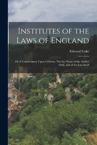 Cover image for Institutes of the Laws of England